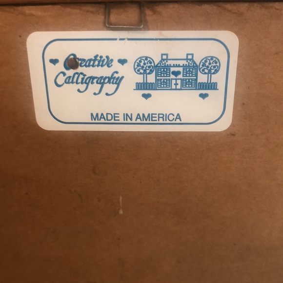 1988 Vintage Creative Calligraphy Lynn Norton Parker: Sister’s Friendship 8”x6” - Picture 4 of 4